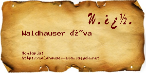 Waldhauser Éva névjegykártya